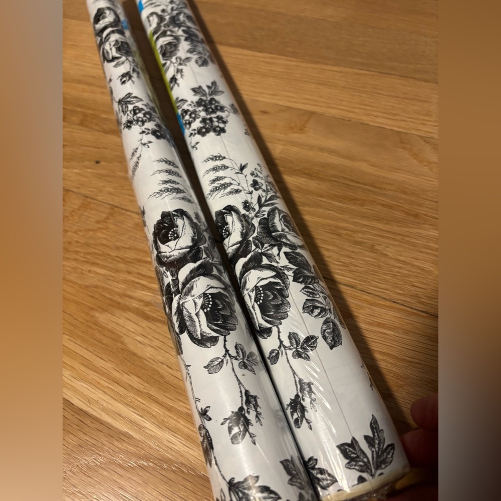 Black floral toile contact paper